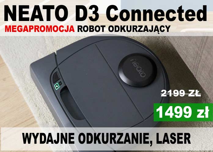 Neato D3 Connected - najwydajniejszy robot odkurzający w swojej kategorii.